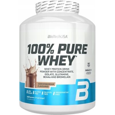 Inny producent BIAŁKO WPC koncentrat odżywka Bio Tech Pure Whey 2000g Cookies Cream Inny producent BIAŁKO WPC koncentrat odżywka Bio Tech Pure Whey 2000g Cookies Cream