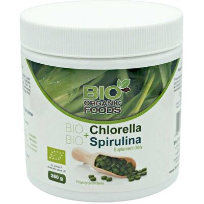 Organic Foods Tabletki z Chlorellą i Spiruliną - Suplement Organic Foods Tabletki z Chlorellą i Spiruliną - Suplement