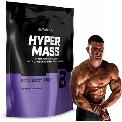 Inny producent Bio Tech Hyper Mass 1000g CZEKOLADA BIAŁKO GAINER WĘGLOWODANY SIŁA MASA Inny producent Bio Tech Hyper Mass 1000g CZEKOLADA BIAŁKO GAINER WĘGLOWODANY SIŁA MASA