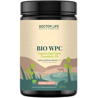 BIO WPC Organic Whey Protein Concentrate 70% białko suplement diety Panna Cotta 500g BIO WPC Organic Whey Protein Concentrate 70% białko suplement diety Panna Cotta 500g