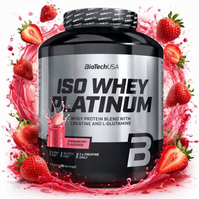 Biowen BioTech Iso Whey Platinum 1816 g Strawberry WPI WPC Białko Regeneracja Biowen BioTech Iso Whey Platinum 1816 g Strawberry WPI WPC Białko Regeneracja