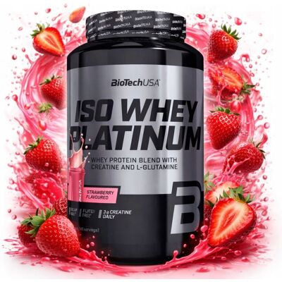Biowen BioTech Iso Whey Platinum 908 g Strawberry IZOLAT WPC WPI KONCENTRAT BIAŁKO Biowen BioTech Iso Whey Platinum 908 g Strawberry IZOLAT WPC WPI KONCENTRAT BIAŁKO