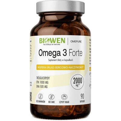 Biowen, Omega 3 Forte 1000 Mg Epa, 500 Mg Dha X 90 Kapsułek Biowen, Omega 3 Forte 1000 Mg Epa, 500 Mg Dha X 90 Kapsułek