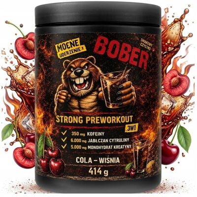 Inny producent BOBER 414g Cola Wiśnia PRZEDTRENINGÓWKA Pre Cytrulina Jabłczan Kreatyna Inny producent BOBER 414g Cola Wiśnia PRZEDTRENINGÓWKA Pre Cytrulina Jabłczan Kreatyna