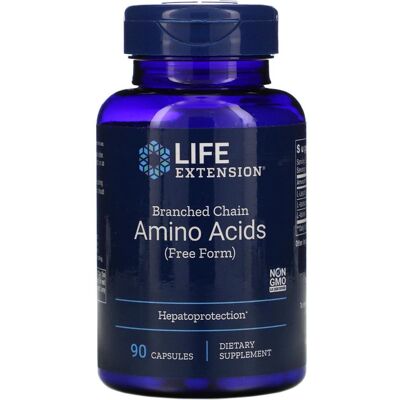 Life Extension Aminokwasy rozgałęzione BCAA, 90 kapsułek Life Extension Aminokwasy rozgałęzione BCAA, 90 kapsułek