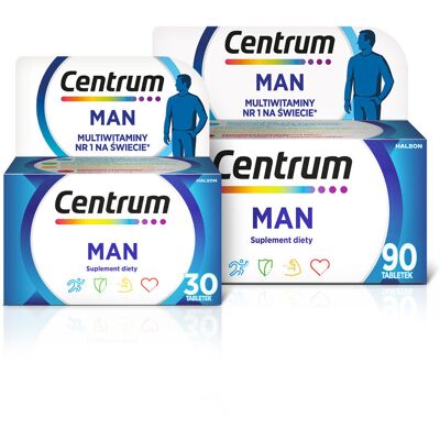 Centrum Multiwitamina Man Witaminy Minerały Suplement Diety 120 Tabletek Centrum Multiwitamina Man Witaminy Minerały Suplement Diety 120 Tabletek