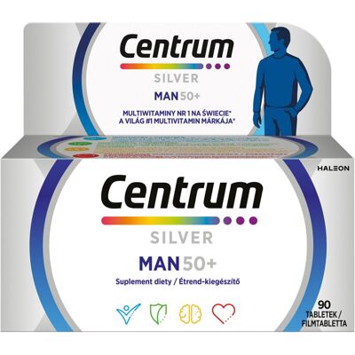 Centrum Silver Man 50+ Multiwitaminy Dla Mężczyzn Suplement Diety 90 Tabletek Centrum Silver Man 50+ Multiwitaminy Dla Mężczyzn Suplement Diety 90 Tabletek