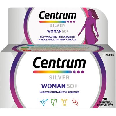 Centrum Silver Woman 50+ Multiwitaminy Dla Kobiet Suplement Diety 90 Tabletek Centrum Silver Woman 50+ Multiwitaminy Dla Kobiet Suplement Diety 90 Tabletek