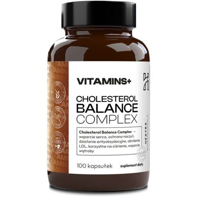 Cholesterol balance complex 100kaps.x500mg - serce, naczynia, LDL, wątroba, ciśnienie Cholesterol balance complex 100kaps.x500mg - serce, naczynia, LDL, wątroba, ciśnienie