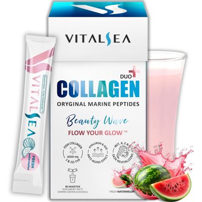Collagen Duo+ Kolagen Rybi Vitalsea Skóra Glow Arbuz 30 Saszet Collagen Duo+ Kolagen Rybi Vitalsea Skóra Glow Arbuz 30 Saszet