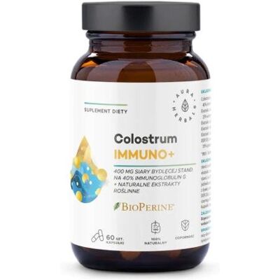 Aura Herbals Colostrum Immuno+ - Wsparcie odporności - 60 kapsułek Aura Herbals Colostrum Immuno+ - Wsparcie odporności - 60 kapsułek