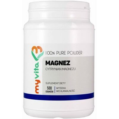 MyVita Cytrynian magnezu w proszku - 500g Suplement diety MyVita Cytrynian magnezu w proszku - 500g Suplement diety