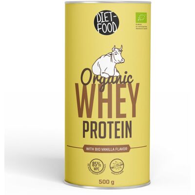Diet-Food Ekologiczne Waniliowe Białko Serwatkowe 500g - Białko w proszku Diet-Food Ekologiczne Waniliowe Białko Serwatkowe 500g - Białko w proszku