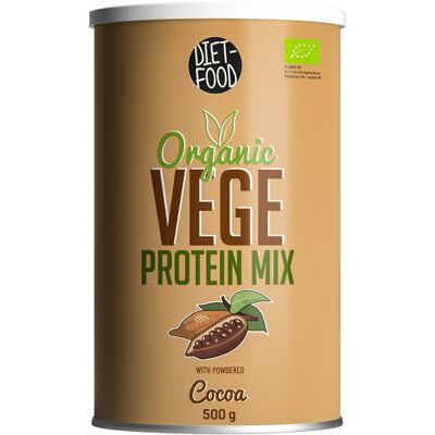 DIET-FOOD Bio Vege Protein Mix - białko kakao 500 g DIET-FOOD Bio Vege Protein Mix - białko kakao 500 g