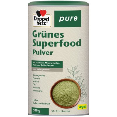 Doppelherz® Pure Superfood – Matcha + Algi Chlorella, Spirulina + Witaminy I Składniki Mineralne, 600g Doppelherz® Pure Superfood – Matcha + Algi Chlorella, Spirulina + Witaminy I Składniki Mineralne, 600g