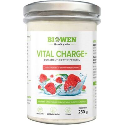 ELEKTROLITY BIOWEN Vital Charge+ Malina 250g Kreatyna potas magnez ELEKTROLITY BIOWEN Vital Charge+ Malina 250g Kreatyna potas magnez