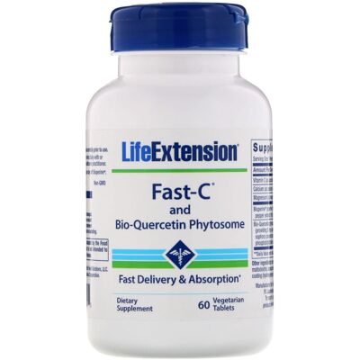 Life Extension Fast-C i Bio-Quercetin Phytosome - 60 Wegetariańskich Tabletek Life Extension Fast-C i Bio-Quercetin Phytosome - 60 Wegetariańskich Tabletek