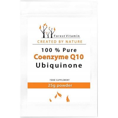 Forest Vitamin, 100% Pure Coenzyme Q10 Ubiquinone, Natural, Suplement Diety, 25g Forest Vitamin, 100% Pure Coenzyme Q10 Ubiquinone, Natural, Suplement Diety, 25g