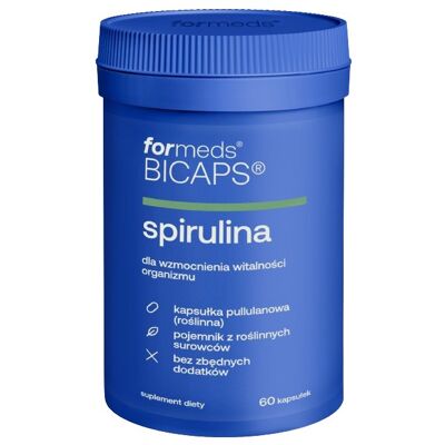 Formeds Bicaps Spirulina - Hawaijska suplement diety, 60 kapsułek Formeds Bicaps Spirulina - Hawaijska suplement diety, 60 kapsułek