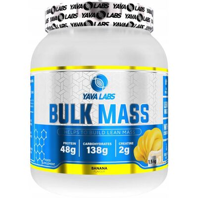 Inny producent Gainer dla sportowców Bulk Mass Yava Labs Bananowy 1500g Inny producent Gainer dla sportowców Bulk Mass Yava Labs Bananowy 1500g