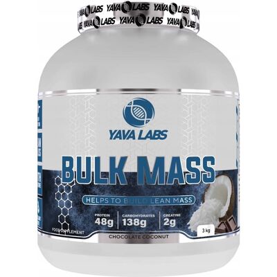 Inny producent Gainer dla sportowców Bulk Mass Yava Labs Czekolada Kokosowa 3000g Inny producent Gainer dla sportowców Bulk Mass Yava Labs Czekolada Kokosowa 3000g