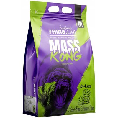 Gainer HIRO.LAB Mass Kong 3kg Białko Węglowodany Ciastko Bez Glutenu Gainer HIRO.LAB Mass Kong 3kg Białko Węglowodany Ciastko Bez Glutenu
