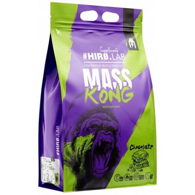 Gainer HIRO.LAB Mass Kong 3kg Czekolada Białko Masa Mięśniowa Odżywka Gainer HIRO.LAB Mass Kong 3kg Czekolada Białko Masa Mięśniowa Odżywka