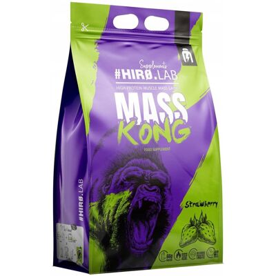 Gainer HIRO.LAB Mass Kong 3kg Truskawka Masa Mięśniowa Białko Odżywka Gainer HIRO.LAB Mass Kong 3kg Truskawka Masa Mięśniowa Białko Odżywka