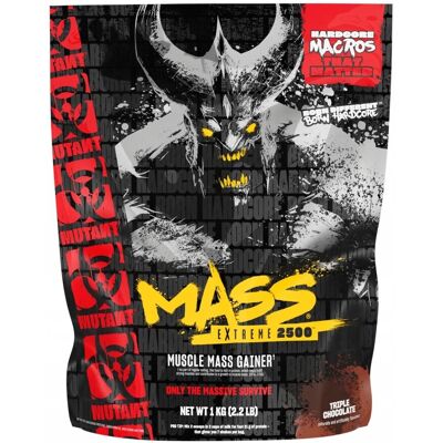 Gainer Mutant Mass Xxxtreme 1000g Czekolada Masa Mięśniowa Białko 30g Bcaa Gainer Mutant Mass Xxxtreme 1000g Czekolada Masa Mięśniowa Białko 30g Bcaa