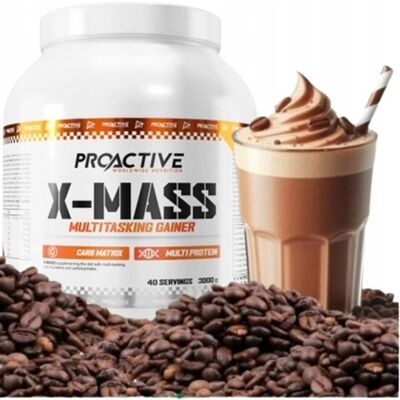 Inny producent GAINER w proszku białko węglowodany ProActive X-MASS 3000g latte Inny producent GAINER w proszku białko węglowodany ProActive X-MASS 3000g latte