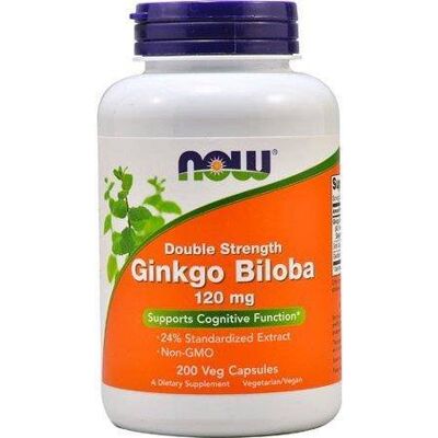 NOW Foods Ginkgo Biloba Podwójna Siła 120mg - Suplement diety NOW Foods Ginkgo Biloba Podwójna Siła 120mg - Suplement diety