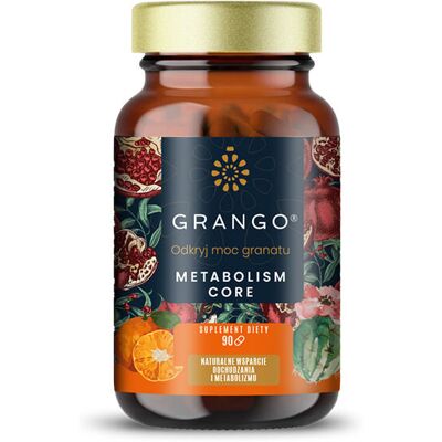 GRANGO METABOLISM CORE, Suplement Nutraceutyczny z granatem wspierający odchudzanie na poziomie komórkowym, 90 kaps./1 opak. GRANGO METABOLISM CORE, Suplement Nutraceutyczny z granatem wspierający odchudzanie na poziomie komórkowym, 90 kaps./1 opak.