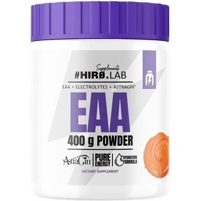 HIRO.LAB aminokwasy EAA + Elektrolity + AstraGin Powder 400g pomarańcza HIRO.LAB aminokwasy EAA + Elektrolity + AstraGin Powder 400g pomarańcza