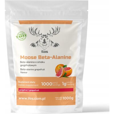inna (Inny) ilos MOOSE BETA-ALANINE BETA-ALANINA PRE-WORKOUT 1000g 1kg SMAK GREJPFRUT inna (Inny) ilos MOOSE BETA-ALANINE BETA-ALANINA PRE-WORKOUT 1000g 1kg SMAK GREJPFRUT