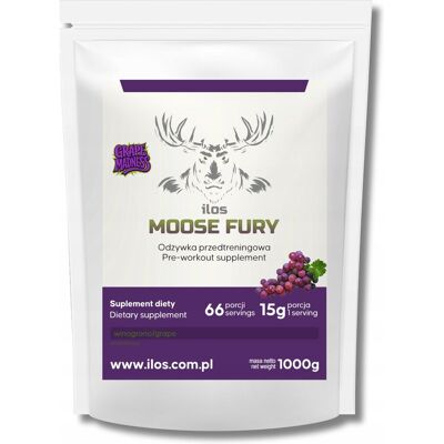 inna (Inny) ilos MOOSE FURY FURIA ŁOSIA PRE-WORKOUT PRZEDTRENINGÓWKA 1000g 1kg WINOGRON inna (Inny) ilos MOOSE FURY FURIA ŁOSIA PRE-WORKOUT PRZEDTRENINGÓWKA 1000g 1kg WINOGRON