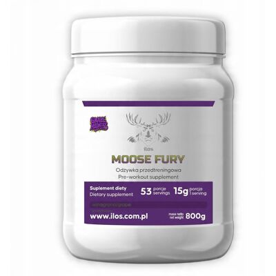 inna (Inny) ilos MOOSE FURY FURIA ŁOSIA PRE-WORKOUT PRZEDTRENINGÓWKA 800g WINOGRONO inna (Inny) ilos MOOSE FURY FURIA ŁOSIA PRE-WORKOUT PRZEDTRENINGÓWKA 800g WINOGRONO