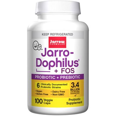 Jarrow Formulas Jarro-Dophilus + FOS - 100 Wegetariańskie Kapsułki Jarrow Formulas Jarro-Dophilus + FOS - 100 Wegetariańskie Kapsułki
