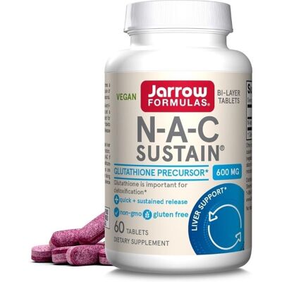 Jarrow Formulas N-A-C Sustain 600mg - Suplement diety Jarrow Formulas N-A-C Sustain 600mg - Suplement diety