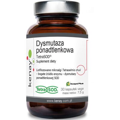 Kenay SOD 750 IU - Mikroalgi Tetraselmis chuii - 30 kapsułek - Suplementy diety Kenay SOD 750 IU - Mikroalgi Tetraselmis chuii - 30 kapsułek - Suplementy diety