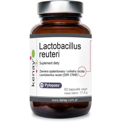 Kenay Lactobacillus Reuteri Pylopass - 60 Kapsułek Suplement diety Kenay Lactobacillus Reuteri Pylopass - 60 Kapsułek Suplement diety
