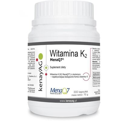 Kenay witamina K2 Mena Q7 - Suplement diety dla zdrowych kości i krzepnięcia krwi Kenay witamina K2 Mena Q7 - Suplement diety dla zdrowych kości i krzepnięcia krwi