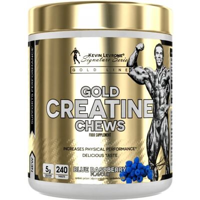Kreatyna KEVIN LEVRONE GOLD CREATINE CHEWS 240 tabletek niebieska malina Kreatyna KEVIN LEVRONE GOLD CREATINE CHEWS 240 tabletek niebieska malina