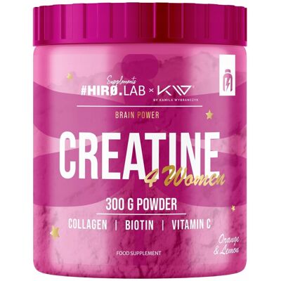 Kreatyna Kolagen Rybi Biotyna Witamina C 300g Dla Kobiet Orange HIRO.LAB Kreatyna Kolagen Rybi Biotyna Witamina C 300g Dla Kobiet Orange HIRO.LAB