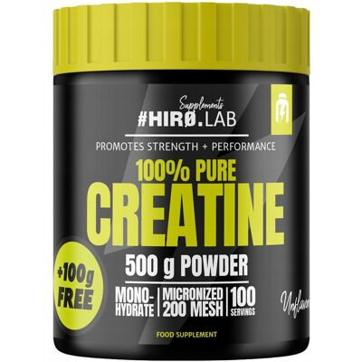 Kreatyna Monohydrat HIRO.LAB 500g +100g Czysty Proszek Bez Smaku 120 Porcji Kreatyna Monohydrat HIRO.LAB 500g +100g Czysty Proszek Bez Smaku 120 Porcji