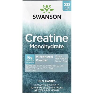 Kreatyna Swanson Monohydrat Zmikronizowana Wspiera Twój Trening 30 saszetek Kreatyna Swanson Monohydrat Zmikronizowana Wspiera Twój Trening 30 saszetek