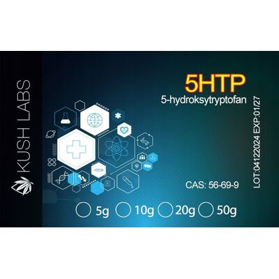 Kushlab 5-Htp 5-Hydroksytryptofan Nastrój, Sen 10g + Miarka Kushlab 5-Htp 5-Hydroksytryptofan Nastrój, Sen 10g + Miarka