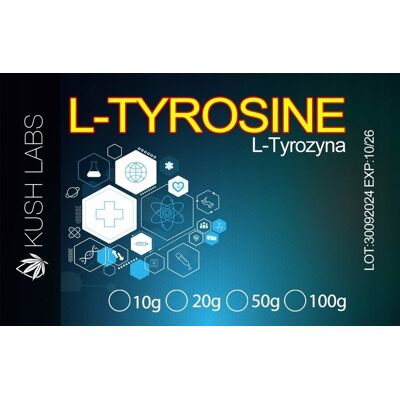 KUSHLAB L-TYROSINE L-Tyrozyna nastrój, energia, pamięć 50g + miarka KUSHLAB L-TYROSINE L-Tyrozyna nastrój, energia, pamięć 50g + miarka