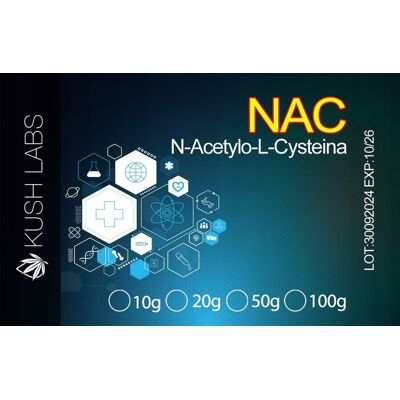 KUSHLAB NAC N-Acetylo-L-Cysteina detoksykacja,odporność 100g + miarka KUSHLAB NAC N-Acetylo-L-Cysteina detoksykacja,odporność 100g + miarka