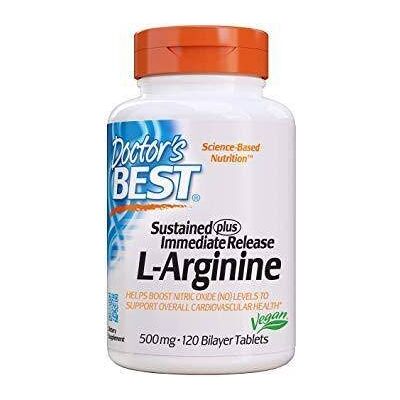 Doctor's Best L-Arginin - Długotrwałe + natychmiastowe uwalnianie, 500mg - 120 tabletek Doctor's Best L-Arginin - Długotrwałe + natychmiastowe uwalnianie, 500mg - 120 tabletek