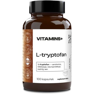 L-tryptofan –300mgx100 kaps. serotonina, relaksacja, neuroprotekcja, nastrój, sen L-tryptofan –300mgx100 kaps. serotonina, relaksacja, neuroprotekcja, nastrój, sen